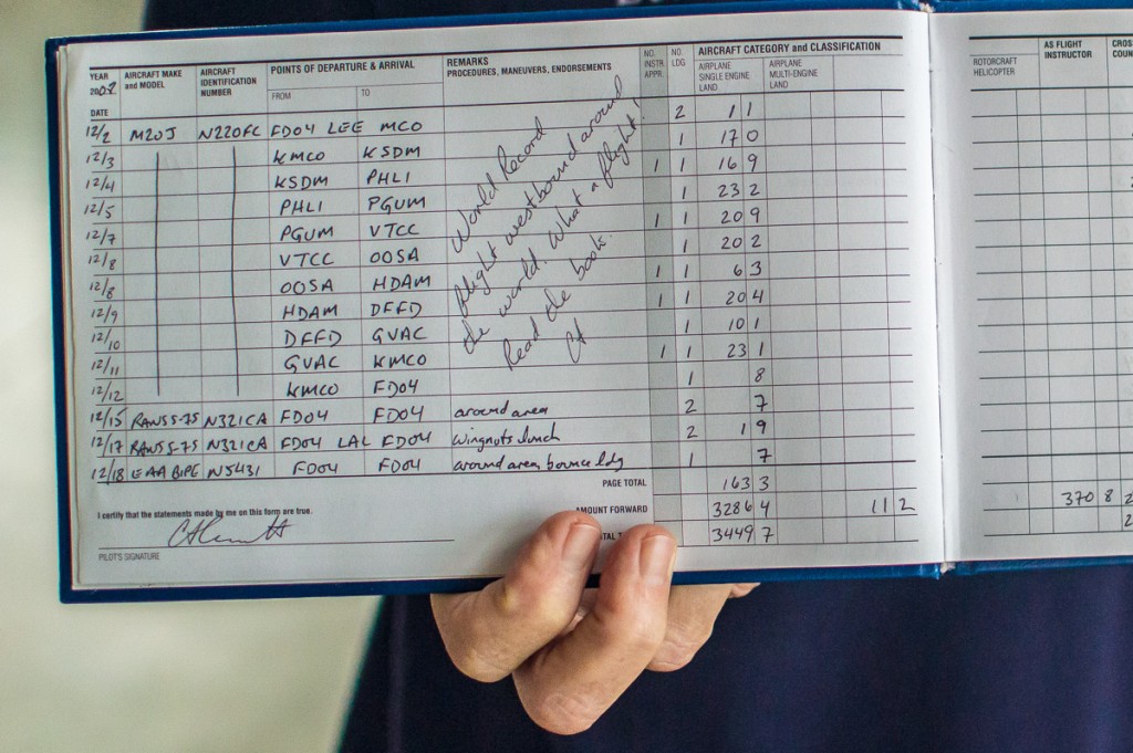 how to fill out a logbook pilot